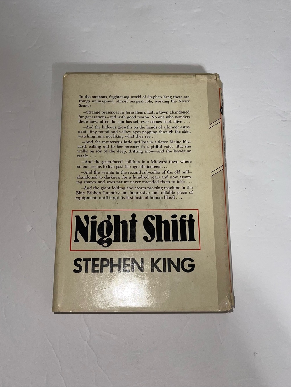 Stephen King Night Shift Hardcover with DJ Book Club Edition Vintage 1978 - Picture 7 of 9